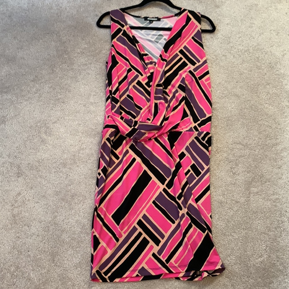 Sleeveless summer dress; has lot of stretch to it.